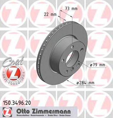 Тормозной диск 150.3496.20 ZIMMERMANN