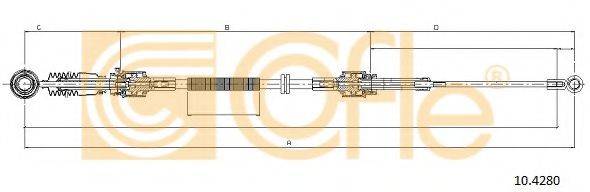 Трос, ступенчатая коробка передач 10.4280 COFLE