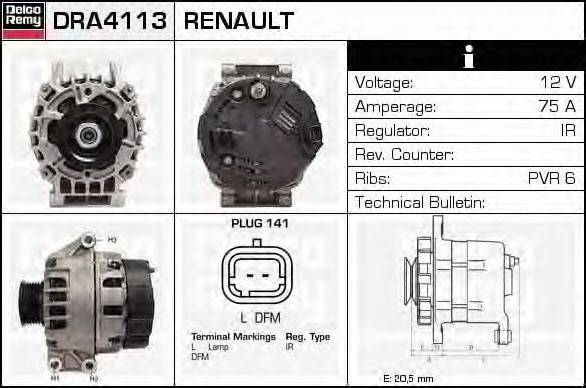 Генератор DRA4113 REMY