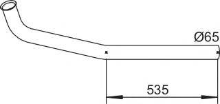 Труба выхлопного газа 64235 DINEX