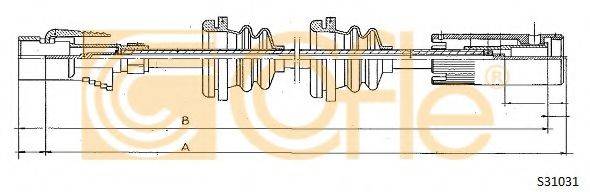 Тросик спидометра S31031 COFLE