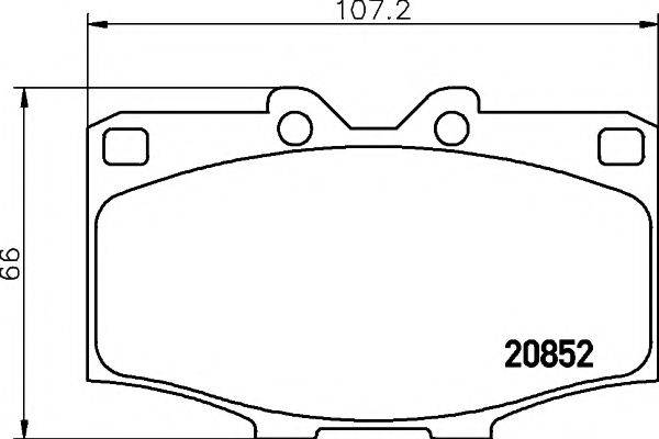 Комплект тормозных колодок, дисковый тормоз 2085201 TEXTAR