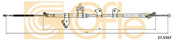 Трос, стояночная тормозная система 17.1567 COFLE