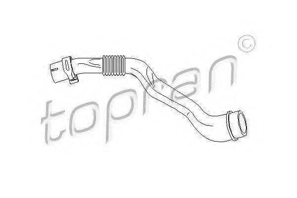 Шланг, воздухоотвод крышки головки цилиндра 111 127 TOPRAN