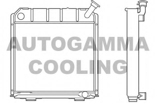 Радиатор, охлаждение двигателя 100178 AUTOGAMMA
