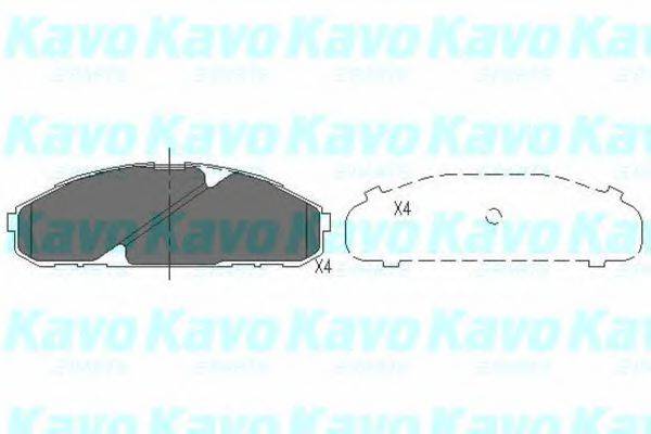 Комплект тормозных колодок, дисковый тормоз KBP-6538 KAVO PARTS