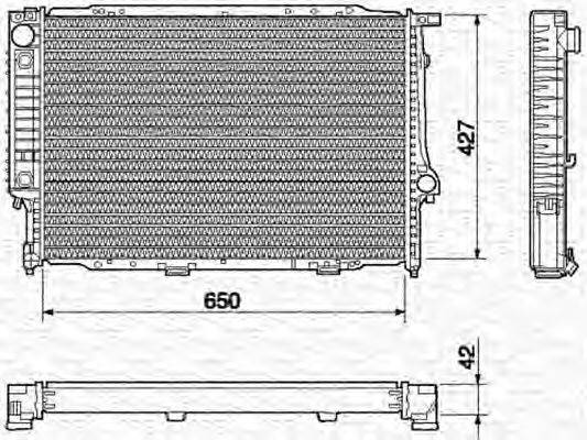 Радиатор, охлаждение двигателя 350213435000 MAGNETI MARELLI