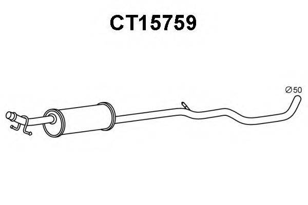 Предглушитель выхлопных газов CT15759 VENEPORTE