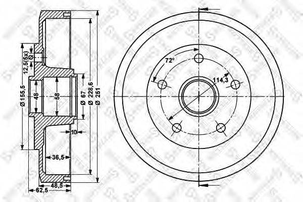 Тормозный барабан 6025-3210-SX STELLOX