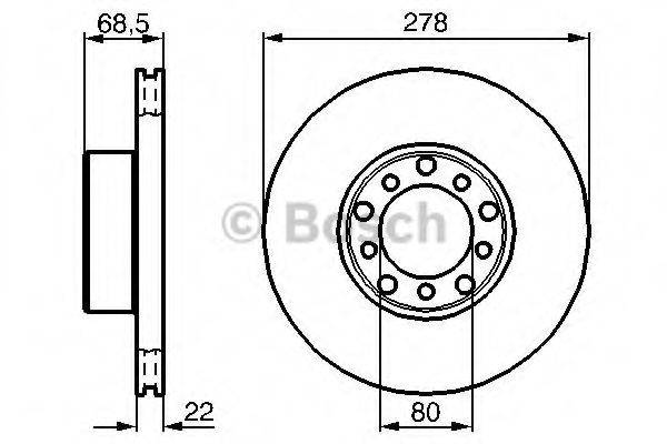 Тормозной диск 0 986 478 061 BOSCH