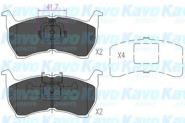 Комплект тормозных колодок, дисковый тормоз KBP-4516 KAVO PARTS