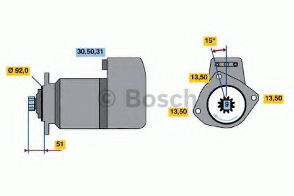 Стартер 0 986 019 000 BOSCH