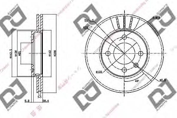 Тормозной диск BD1175 DJ PARTS