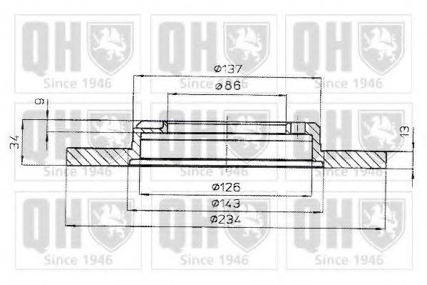 Тормозной диск BDC4592 QUINTON HAZELL