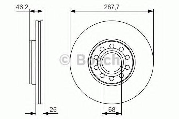 Тормозной диск 0 986 479 S19 BOSCH