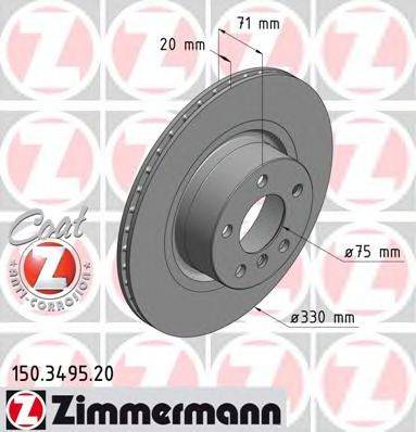 Тормозной диск 150.3495.20 ZIMMERMANN