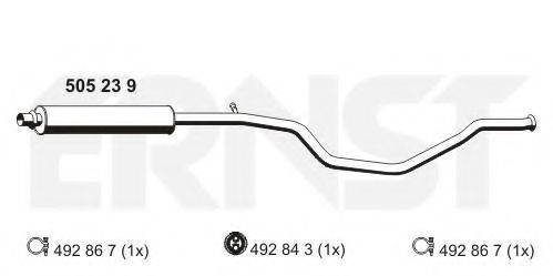 Средний глушитель выхлопных газов 505239 ERNST