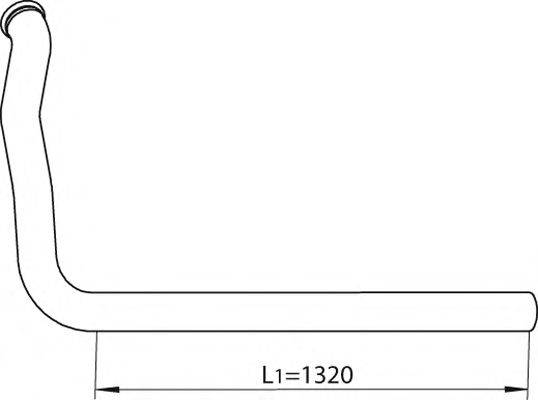 Труба выхлопного газа 81210 DINEX