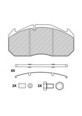 Комплект тормозных колодок, дисковый тормоз FCV760B FERODO