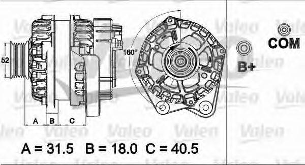 Генератор 437506 VALEO