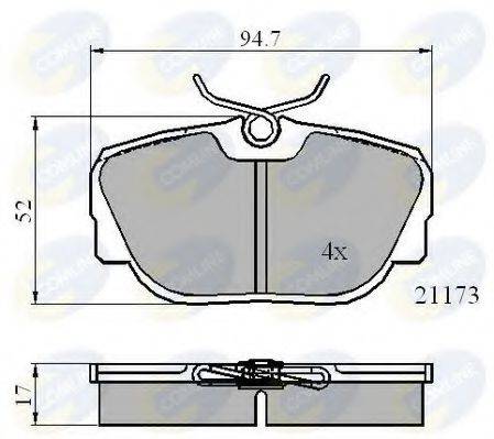 Комплект тормозных колодок, дисковый тормоз CBP0361 COMLINE