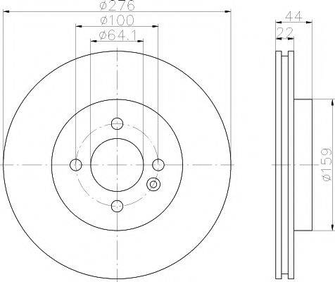 Тормозной диск 8DD 355 107-791 HELLA PAGID