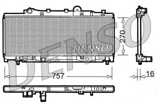 Радиатор, охлаждение двигателя DRM09090 DENSO
