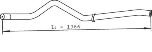 Труба выхлопного газа 28621 DINEX