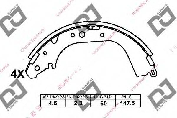 Комплект тормозных колодок BS1190 DJ PARTS