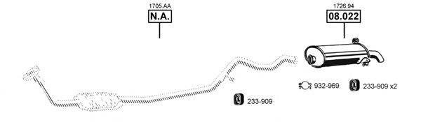 Система выпуска ОГ PE082060 ASMET