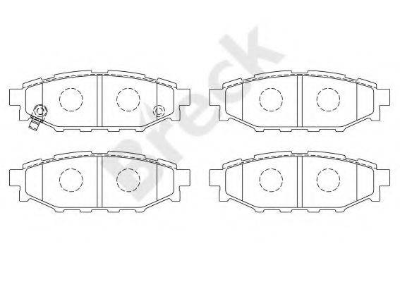 Комплект тормозных колодок, дисковый тормоз 24271 00 702 10 BRECK