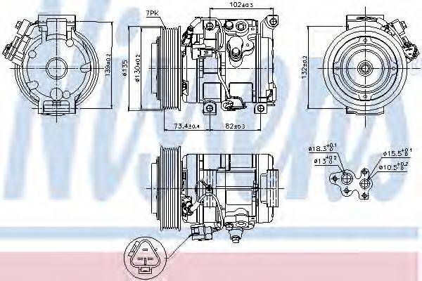 Компрессор, кондиционер DCP50033 DENSO