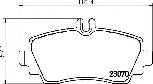 Комплект тормозных колодок, дисковый тормоз 8DB 355 018-311 HELLA PAGID