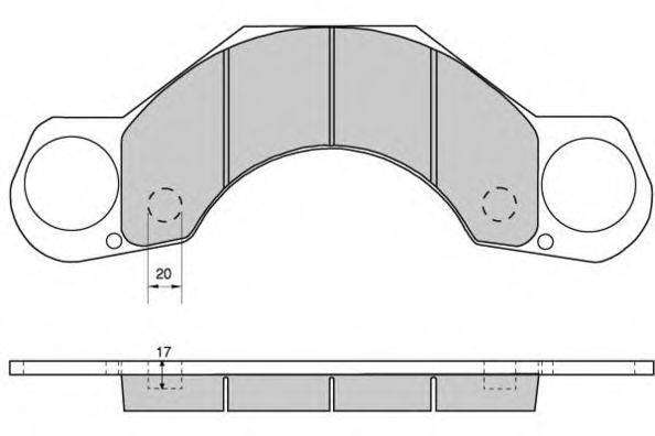 Комплект тормозных колодок 12-5263 E.T.F.