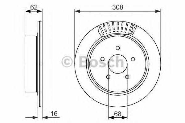 Тормозной диск 0 986 479 606 BOSCH