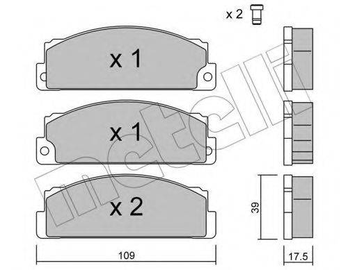 Комплект тормозных колодок, дисковый тормоз 22-0102-0 METELLI