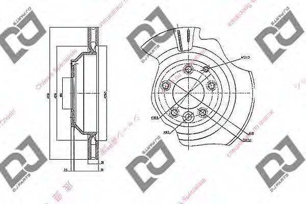 Тормозной диск BD1604 DJ PARTS