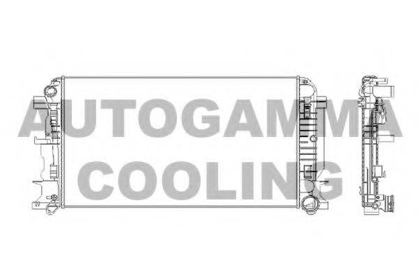 Радиатор, охлаждение двигателя 104534 AUTOGAMMA