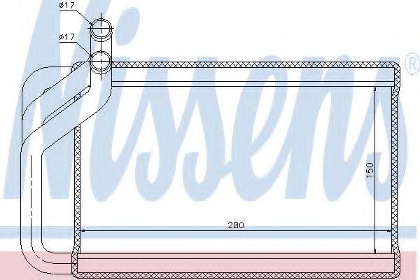 Теплообменник, отопление салона 77532 NISSENS