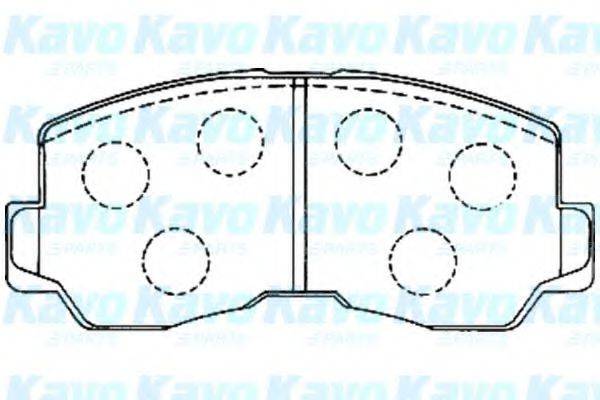 Комплект тормозных колодок, дисковый тормоз BP-5533 KAVO PARTS