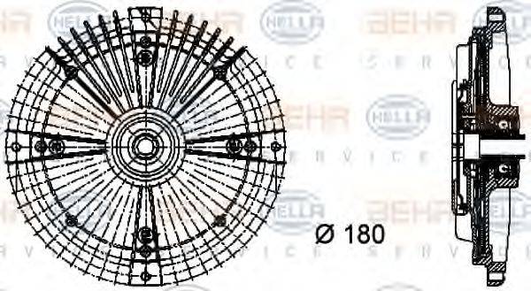 Сцепление, вентилятор радиатора 8MV 376 732-471 HELLA