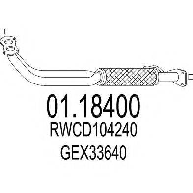 Труба выхлопного газа 01.18400 MTS