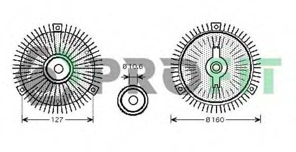 Сцепление, вентилятор радиатора 1720-4001 PROFIT