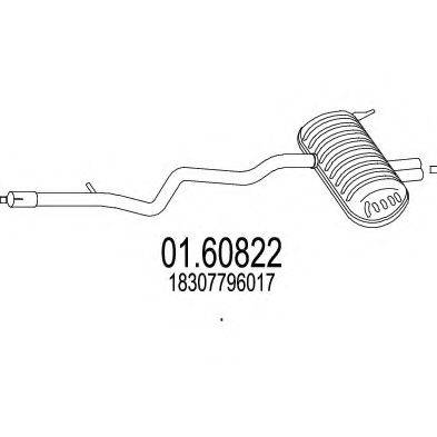Глушитель выхлопных газов конечный 01.60822 MTS