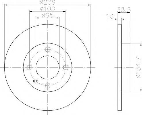 Тормозной диск MDC1064 MINTEX