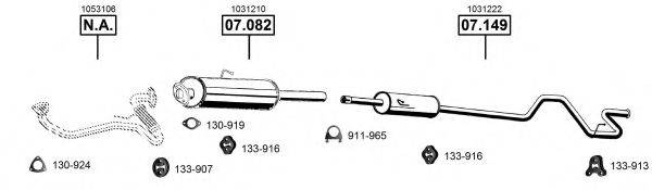 Система выпуска ОГ FO075555 ASMET