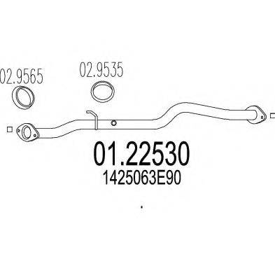 Труба выхлопного газа 01.22530 MTS