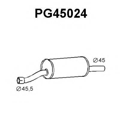 Предглушитель выхлопных газов PG45024 VENEPORTE