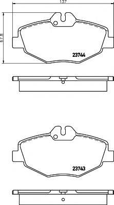 Комплект тормозных колодок, дисковый тормоз 8DB 355 018-731 HELLA PAGID