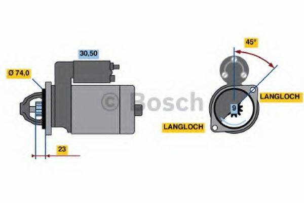 Стартер 0 986 022 480 BOSCH